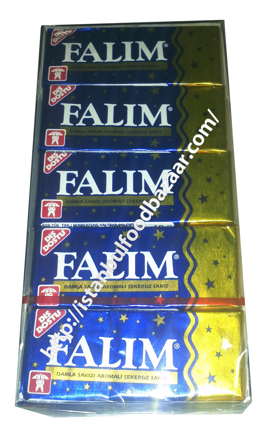 TURKISH DELIGHT - SWEETS - CANDY :: TURKISH GUM :: Falim Damla Sakizli /  Mustic Gum - 5 x 20 Pack - Istanbul Food Pazar - Hesapli Alisveris -  Turkish Grocery with