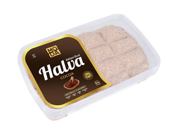0002996_moda-cocoa-halva-in-tray-454g_625 Moda Kakaolu Helva / Halva with Cocoa - 454 GR - Image 1