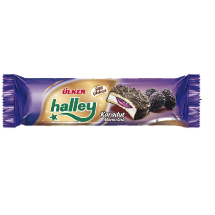 07598_halley-karadutlu-74-gr_jqt6-5r_6623 Ulker Halley Karadut Marmelatli / Mulberry Chocolate Cookies W/Marshmallow - 74 GR - Image 1