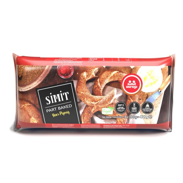 Simit Sarayi Yari Pismis Simit / Simit Part Baked - 4 PCS / 400 GR