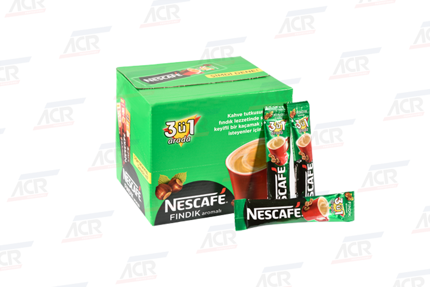 260609 Nescafe 3 in 1 Findikli / 3 in 1 Hazelnut - 17 GR *48 Pieces - Image 1
