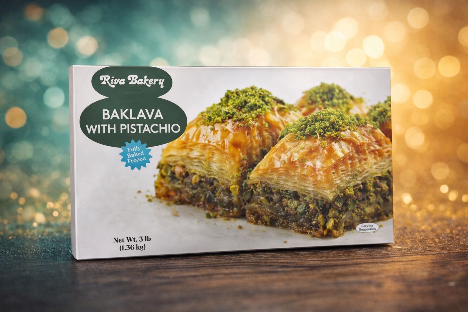 30be03df-4e46-4cc0-a51f-89f611f3dbab Riva Bakery Baklava Antep Fistikli / Baklava with Pistachio - 3 LB / 1.36 KG - Image 1