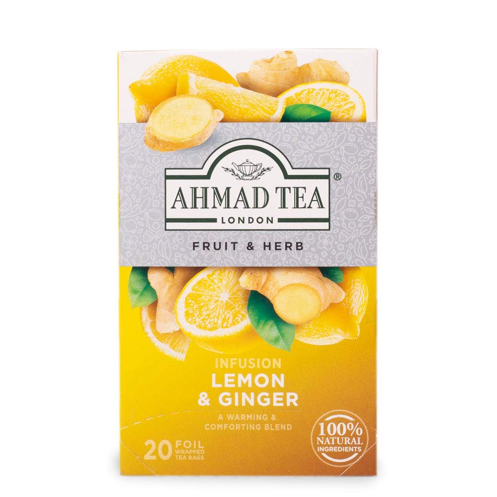 61I5N9XVnbL._SL1000_ Ahmad Tea Infusion Lemon & Ginger - 20 Tea Bags - Image 1