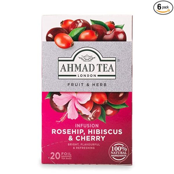 Ahmad Tea Infusion Rosehip Hibiscus & Cherry - 20 Tea Bags