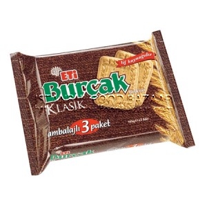 7d735e6896cfc262eaa4a150b48282b1 Eti Burcak Klasik Kepekli Biskuvi / Classic Whole Wheat Cookies - 393 GR / 3 Pack - Image 1
