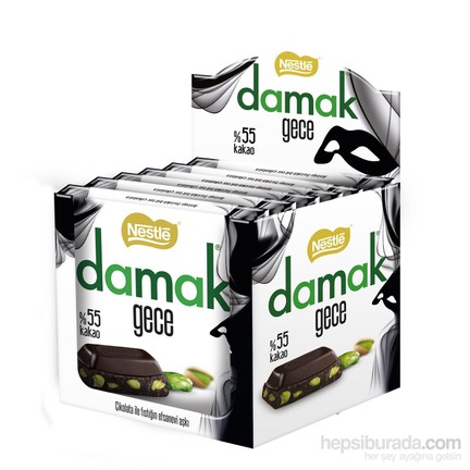 9224417214514_6381 Nestle Damak Antep Fistikli Bitter Cikolata / Chocalate Dark with Pistachio 65 GR - Image 1