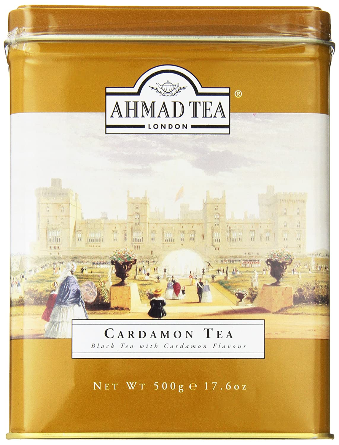 AHMAD_TEA_CARDAMOM_SARI_RENKLI_6937 Ahmad Tea Kakuleli Siyah Cay/ Black Tea with Cardamon - 500GR Tin - Image 1
