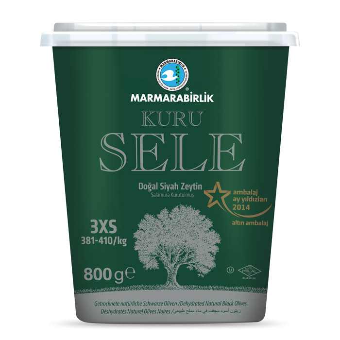 ART-NR-12130-Marmarabirlik-Kuru-Sele-Siyah-Zeytin-3XS-800-g Marmarabirlik Kuru Sele Siyah Zeytin / Dried Cured Black Olives - 800 GR - Image 1