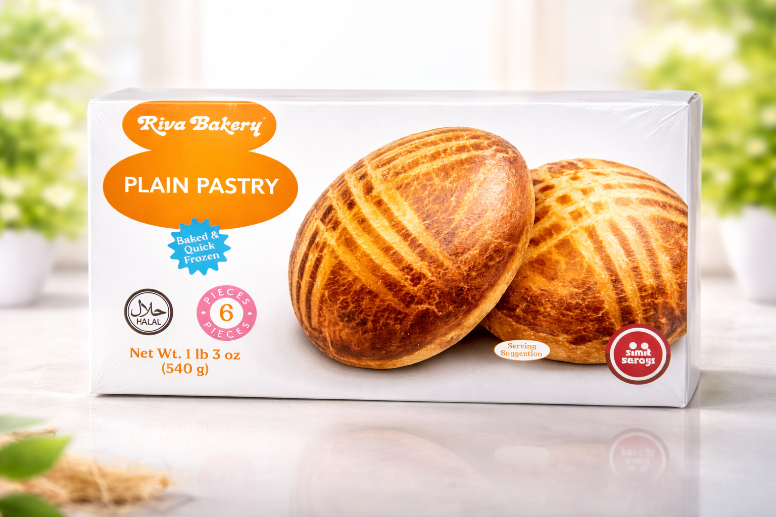 B4C1EEDF-D53B-4F3E-BBF3-717072DD4756 Riva Bakery Sade Pogaca / Plain Pastry 6 PCS - 540 GR - Image 1