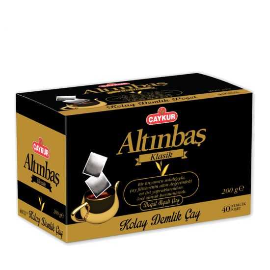 CAYKUR_ALTINBAS_7028 Caykur Altinbas Klasik Siyah Demlik Cay / Classic Natural Black Tea - Teapot Bags - 40 Bags - Image 1