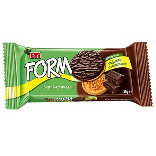 Eti-Form-Cikolata-Kapli-50g Eti Form Bitter Cikolata Kapli / Eti Form Dark Chocolate Biscuit * 50 GR - Image 1