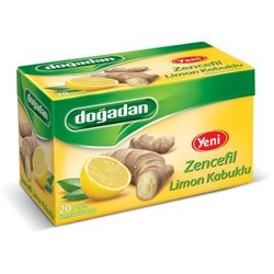 FB571026QO123_250 Dogadan Zencefil Limon Kabuklu Bitki Cayi / Herbal Tea with Ginger Lemon Peels Tea 20 Tea Bags - 40 GR - Image 1