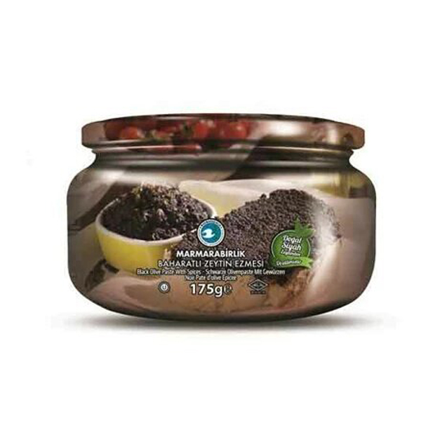 MARMARABIRLIK_ZEYTIN_EZMESI_175_GR_7141 Marmarabirlik Baharatli Zeytin Ezmesi / Black Olive Paste with Spices - 175GR - Image 1