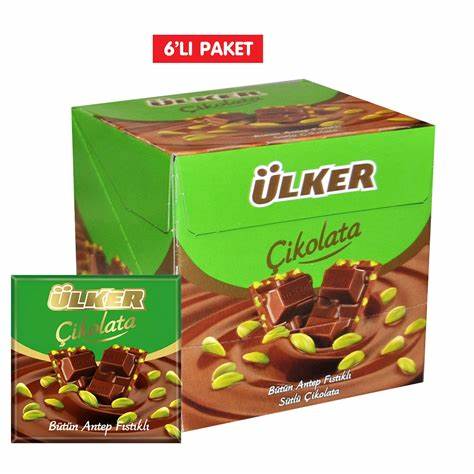OIP_u8p1-5h Ulker Antep Fistikli Cikolata Kutu / Chocolate W/Pistachio - 60 GR * 6 Pieces - Image 1