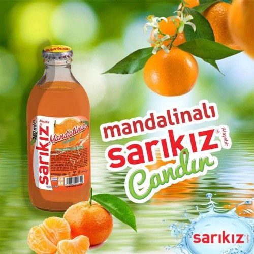 SARI5be585aa08da4 Sarikiz Mandarin Maden Suyu / Mineral Water with Mandarin - 200 ML - Image 1