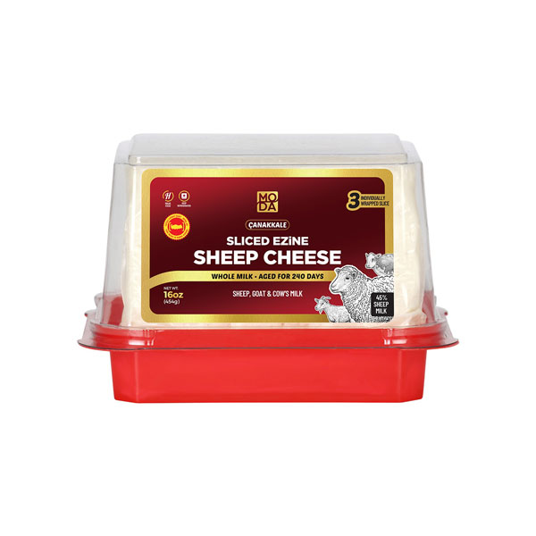 Sliced-Ezine-Sheep-Cheese Moda Koyun Ezine Peyniri / Sheep Ezine Cheese - 454 GR - Image 1