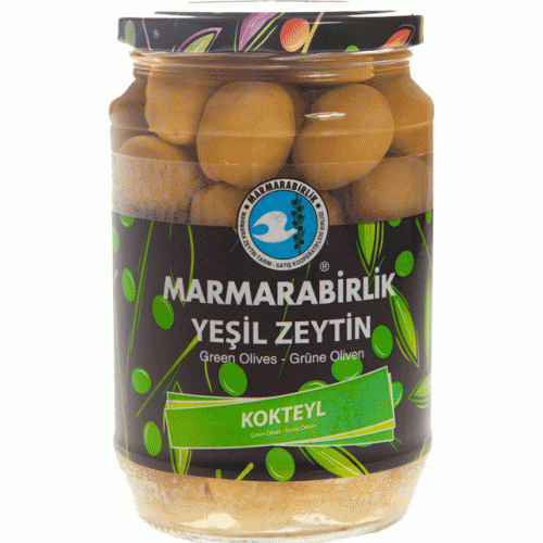 kokteyl_BB-500x500-2 Marmarabirlik Yesil Kokteyl Zeytin / Green Coctail Olives - 400 GR / Jar - Image 1