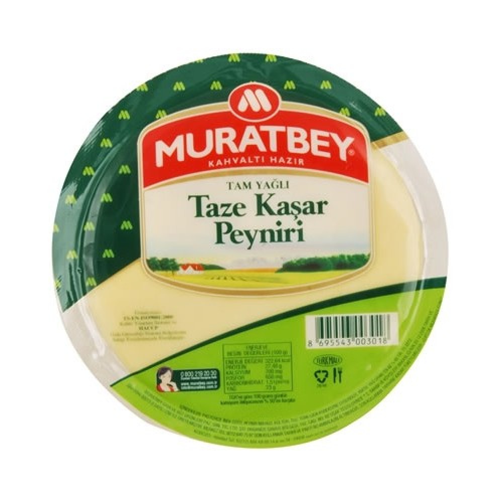 muratbey-taze-kasar-peynir-400-gr-1000x1000-1 Murat Bey Kasar Peyniri / Kashkaval Cheese - 400 Gr. - Image 1
