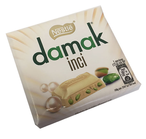 nestle-damak-inci-antep-fistikli-beyaz-cikolata-65-gr-kare-kolata-nestle-856 Nestle Damak Antep Fistikli Beyaz Cikolata / Chocalate White with Pistachio 65 GR - Image 1
