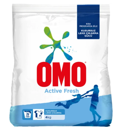omo-active-fresh-4-kg Omo Camasir Makinesi Toz Deterjani Beyazlar Icin / Washer Machine Powder Detergent Active Fresh for Whites - 4 KG - Image 1