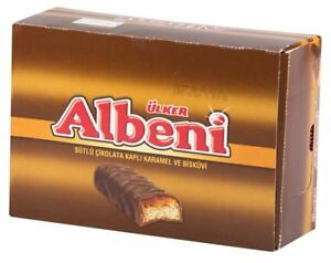 s-l300_6518 Ulker Albeni Sutlu Cikolata Kapli Karamel ve Biskuvi 24*40 GR / Milk Chovolate Coated Bar with Caramel and Biscuit Box 24*40 GR - Image 1