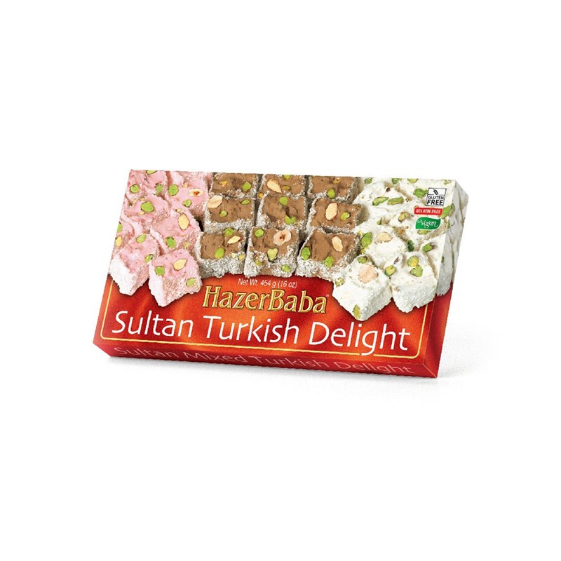 sultan-turkish-delight-with-mixed-nuts- Hazerbaba Karisik Sultan Lokumu / Sultan Turkish Delight with Mixed Nuts - 454 GR - Image 1