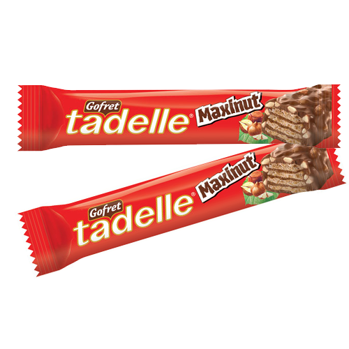 tadelle-gofret-maxinut-32gr_6099 Tadelle Sutlu Cikolata Kaplamali Gofretli Findikli Granul Bar / Maxinut Wafer 32 Gr. - Image 1