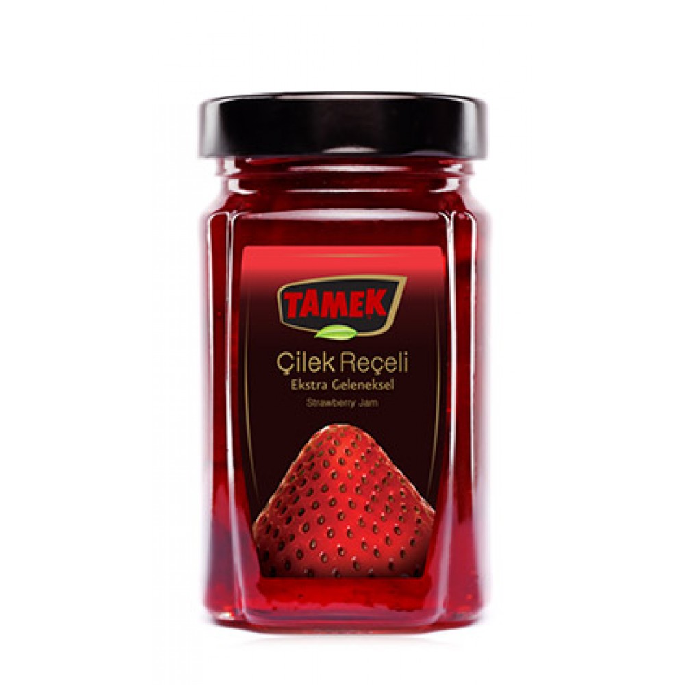 tamek-cilek-receli-380-gr-1000x1000-1 Tamek Cilek Receli / Strawberry Jam - 380 GR in Glass - Image 1