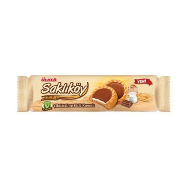 Ülker Saklıköy Sütlü Çikolatalı Bisküvi / SAKLIKOY MILK CHCLT100GR – 100 g