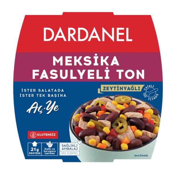 Dardanel Ton Balıklı Salata & Meksika Fasulyesi 160 / TUNA MEXICANBEAN160GR – 160 g