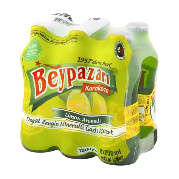 Beypazarı Limonlu Maden Suyu / Lemon Mineral Water – 6 × 200 ml