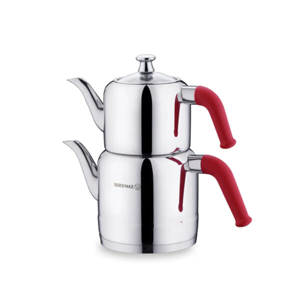 Korkmaz Çaydanlık Takımı Riva Kırmızı / RIVA RED TEAPOT SET – 1.9 l