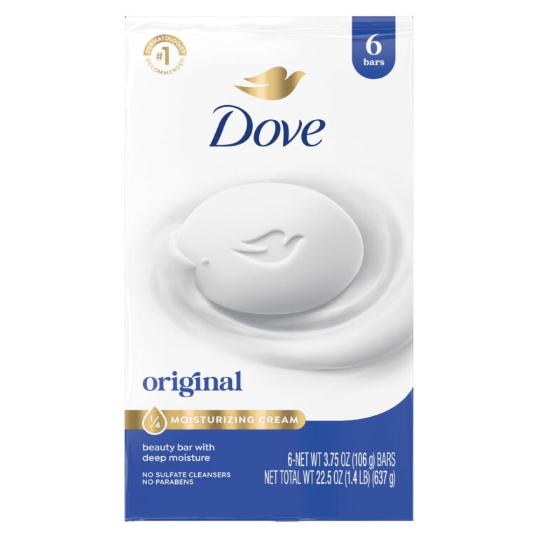 Dove White Beauty Bars – 6 × 3.75 oz