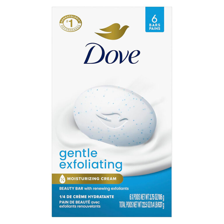 Dove Exfoliating Beauty Bars – 6 × 3.75 oz