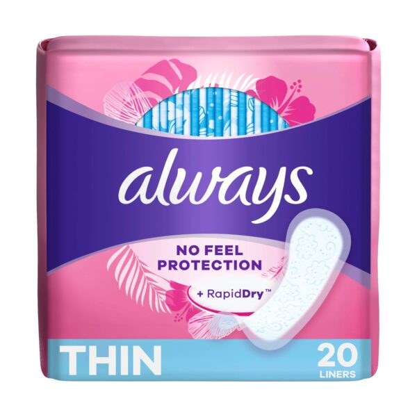Always İnce Kokusuz Günlük Ped / Thin Unscented Panty Liners – 20 ct