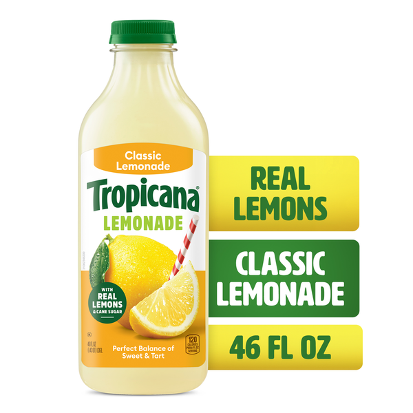 Tropicana Classic Lemonade – 46 fl oz (1.36 L)