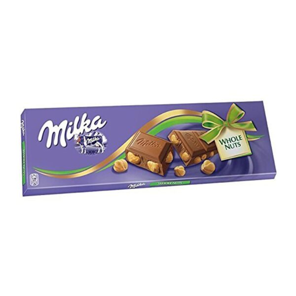 Milka Bütün Fındıklı Sütlü Çikolata / Whole Hazelnut Milk Chocolate – 250 g