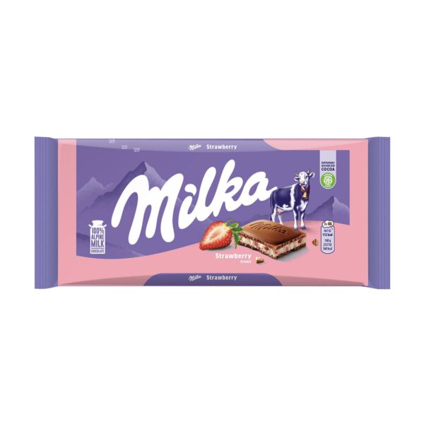 Milka Çilekli Çikolata / Strawberry Chocolate – 100 g