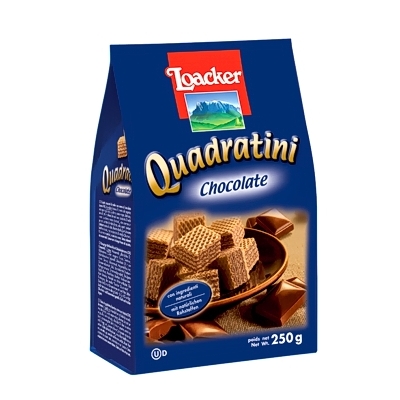 Loacker Quadratini Chocolate Wafer Bites – 250 g