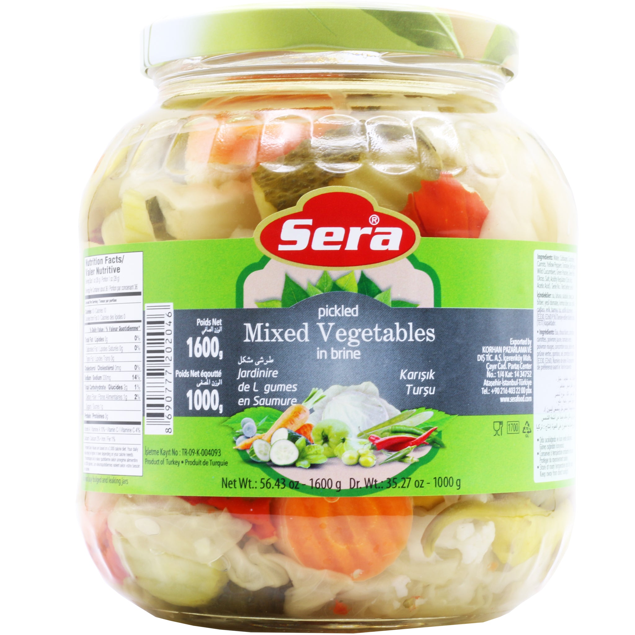 Sera Mixed Pickles – 1600 g Sera Mixed Pickles – 1600 g