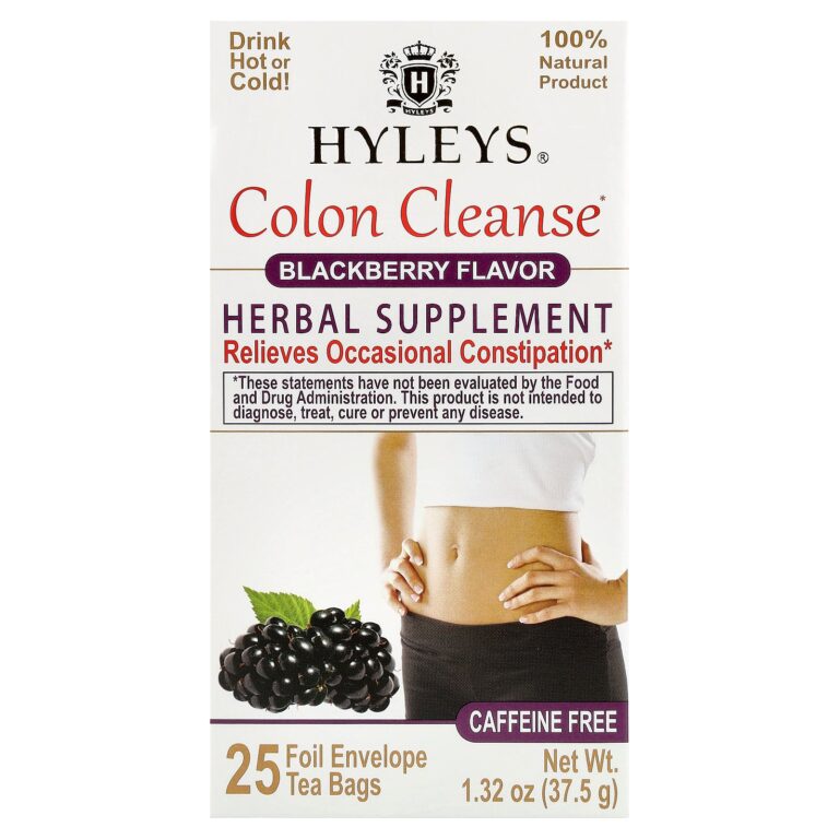 Hyleys Colon Cleanse Blackberry Herbal Tea – 25 tea bags