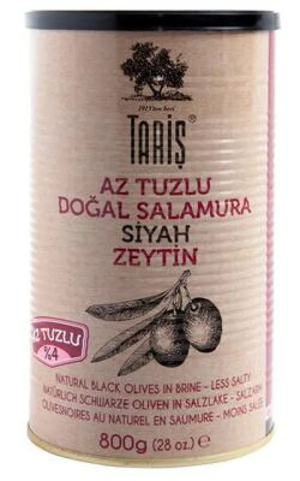 Tariş Low-Salt Black Olives – 800 g