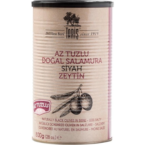 Tariş Low-Salt Black Olives – 800 g