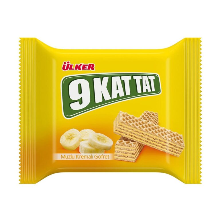 Ülker 9 Kat Tat Muzlu Gofret / 9 Kat Tat Banana Wafer – 39 g