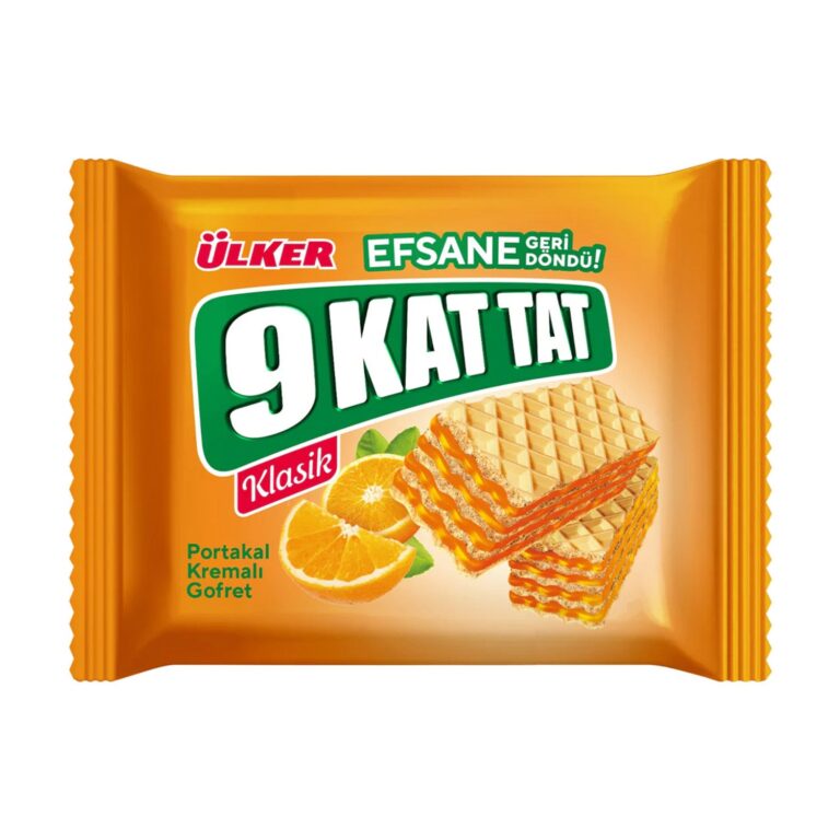 Ülker 9 Kat Tat Portakallı Gofret / 9 Kat Tat Orange Wafer – 39 g