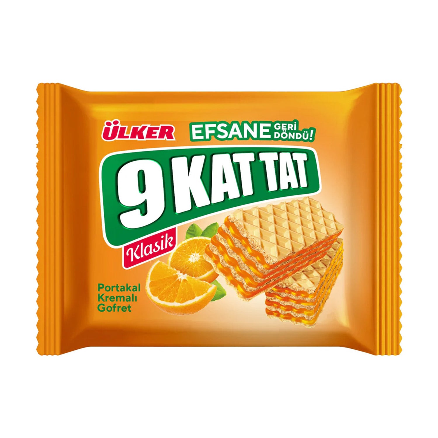 Ülker 9 Kat Tat Portakallı Gofret / 9 Kat Tat Orange Wafer – 39 g Ülker 9 Kat Tat Portakallı Gofret / 9 Kat Tat Orange Wafer – 39 g