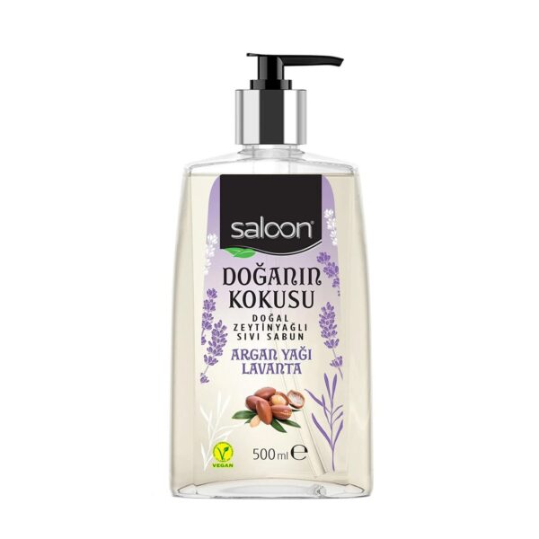 Saloon Argan Yağı ve Lavantalı Sıvı Sabun / Argan Oil and Lavender Liquid Soap – 500 ml