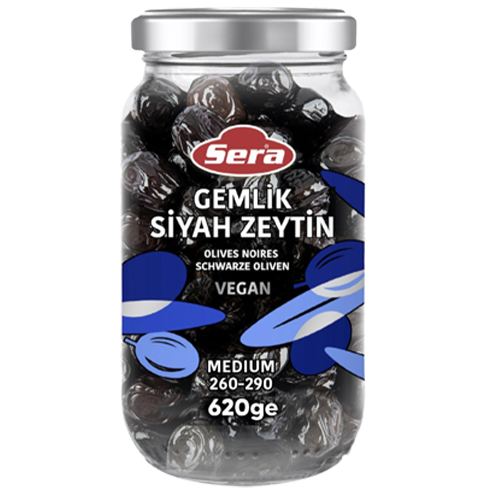 Sera Black Olives, Medium – 620 g Sera Black Olives, Medium – 620 g