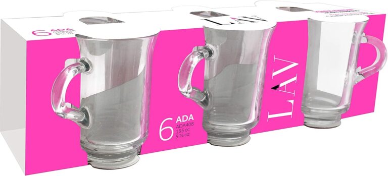 Lav Ada 415 Kulplu Çay Bardağı / Ada 415 Handled Tea Glasses – 6 ct