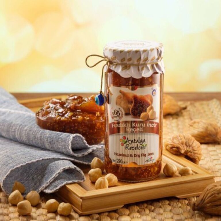 Antalya Fındıklı Kuru İncir Reçeli / Dried Fig and Hazelnut Jam – 290 g